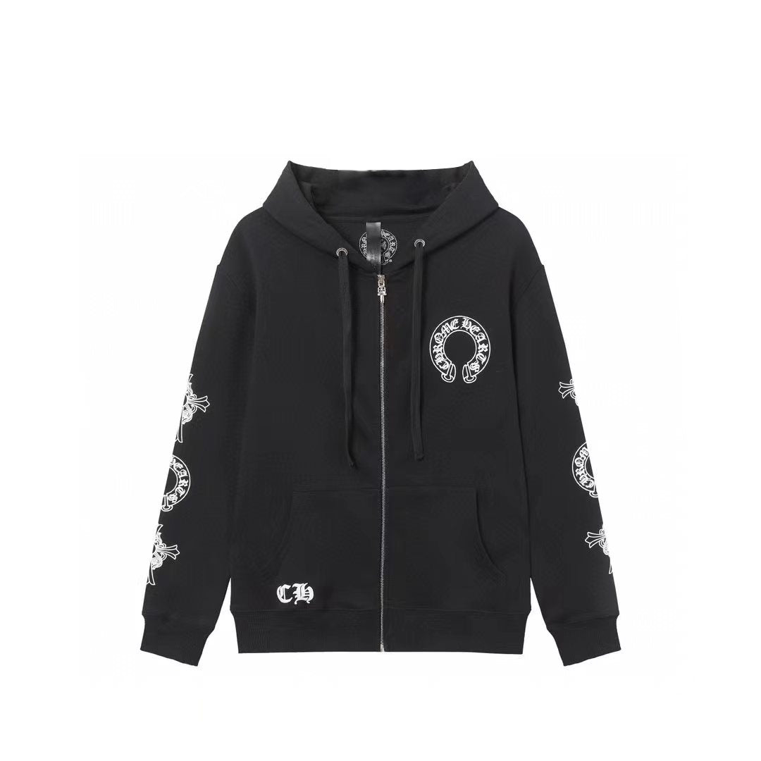 Chrome Hearts Hoodie - Black Street Style Embroidered Sweatshirt 851