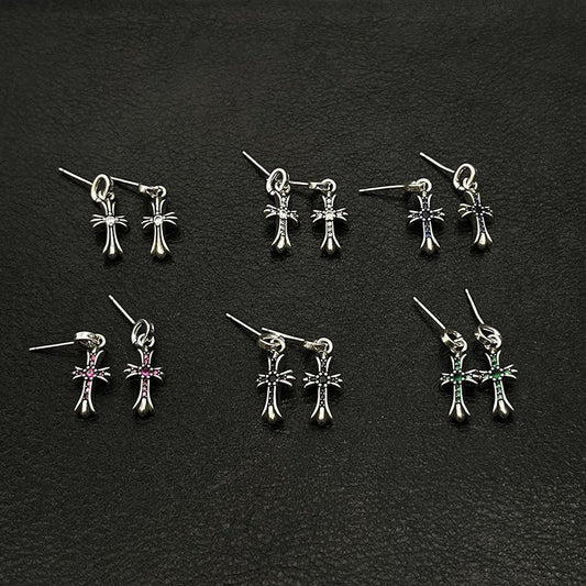 Chrome Heart Cross Earring